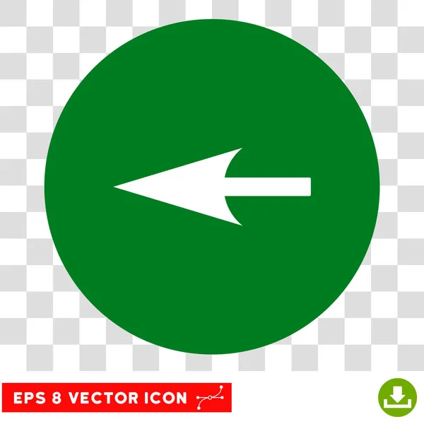 Seta Esquerda Sharp Round Vector Eps Ícone —  Vetores de Stock