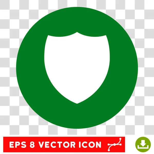 Shield Round Vector Eps Icon — Stock Vector