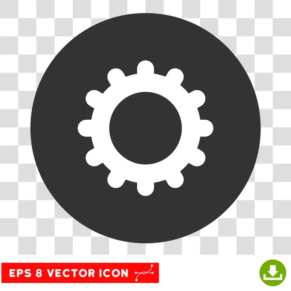 Versnelling ronde Vector EPS-pictogram — Stockvector