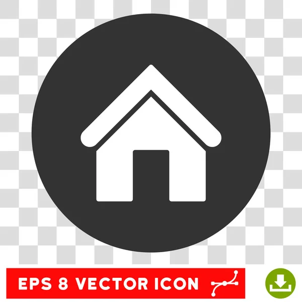 Home Round Vector Eps Ícone — Vetor de Stock