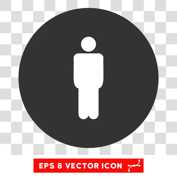 Homem redondo Vector Eps Ícone — Vetor de Stock