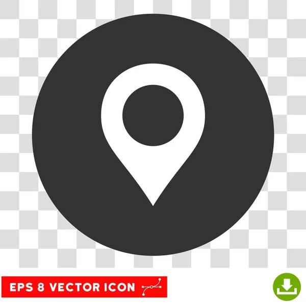 Map Marker Round Vector Eps Icon — Stock Vector
