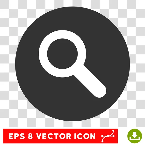 Pesquisa Round Vector Eps Icon — Vetor de Stock