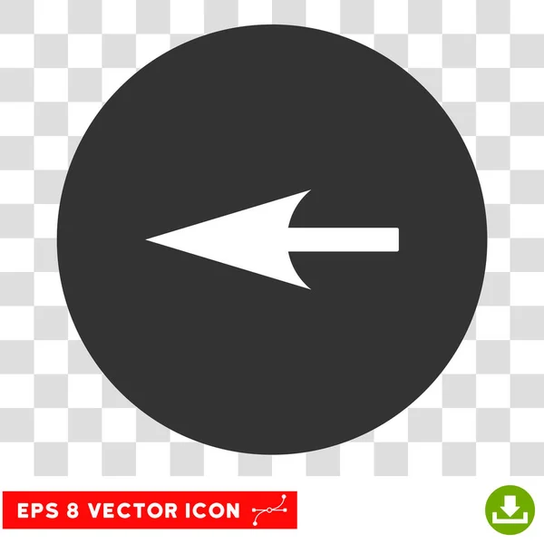 Flecha izquierda aguda redonda Vector Eps icono — Archivo Imágenes Vectoriales