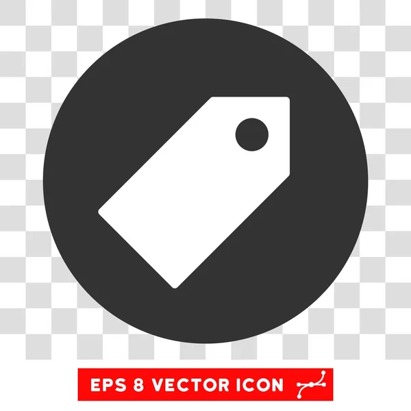 Tag Round Vector Eps Ícone — Vetor de Stock
