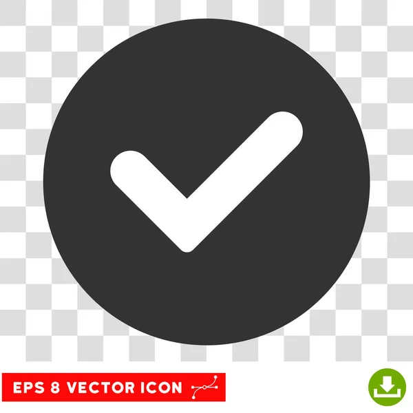 Yes Round Vector Eps Icon — Stock Vector