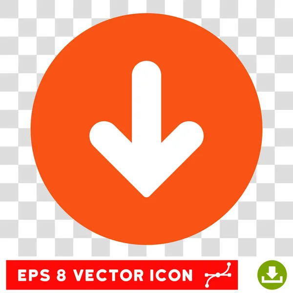 Icono vectorial hacia abajo. el estilo de la imagen es un símbolo azul  plano icono en un sombreado diagonal de fondo transparente. — Vector de  stock © ahasoft #129647026