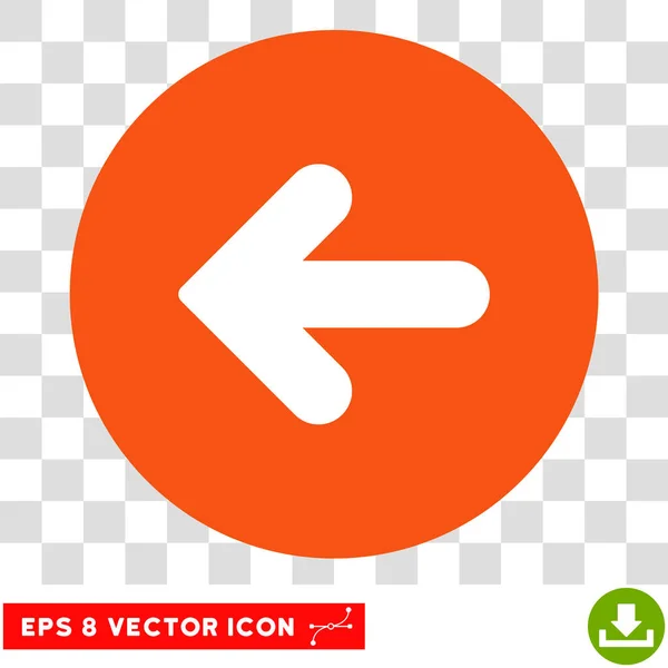 Flecha izquierda redonda Vector Eps icono — Vector de stock