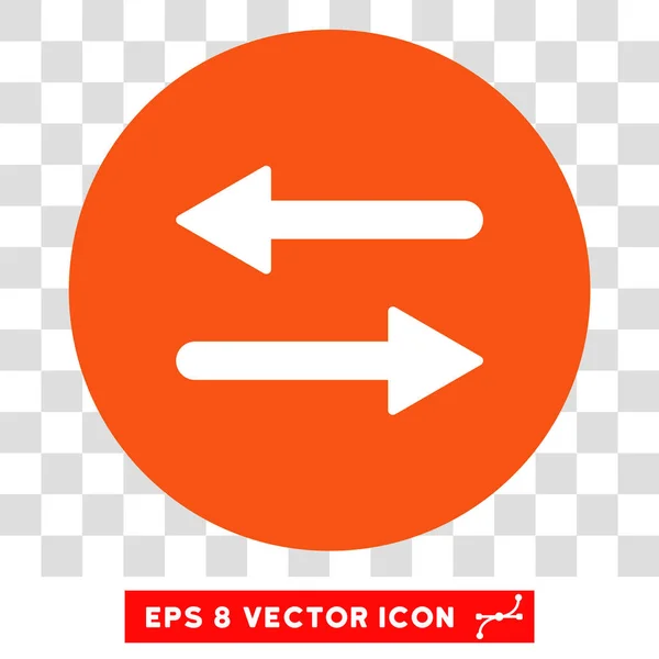 Horizontal Exchange Arrows Round Vector Eps Icon — Stock Vector