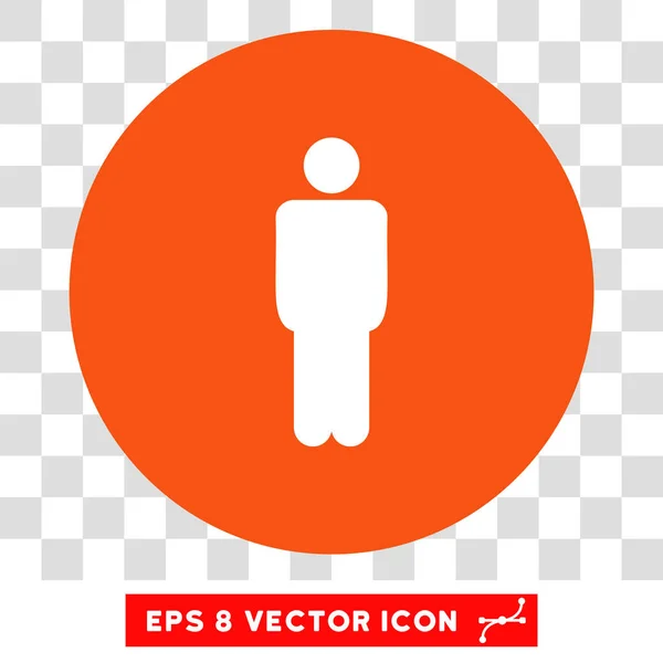 Férfi kerek vektor Eps ikon — Stock Vector