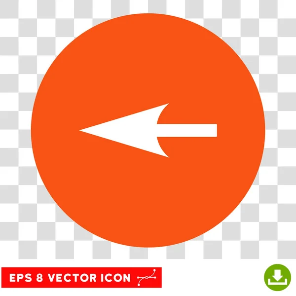 Sharp freccia sinistra rotonda vettoriale Eps Icona — Vettoriale Stock