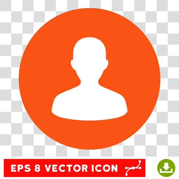 Usuário redondo Vector Eps Ícone — Vetor de Stock