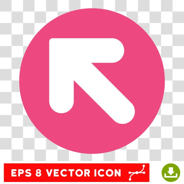 Flecha arriba izquierda redonda Vector Eps icono — Vector de stock