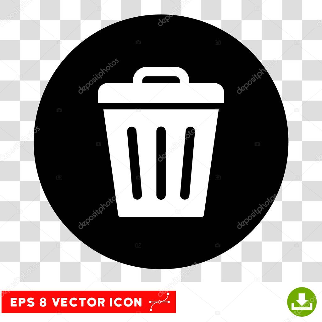 Trash Can Round Vector Eps Icon Stock Vector by ©ahasoft 129646970