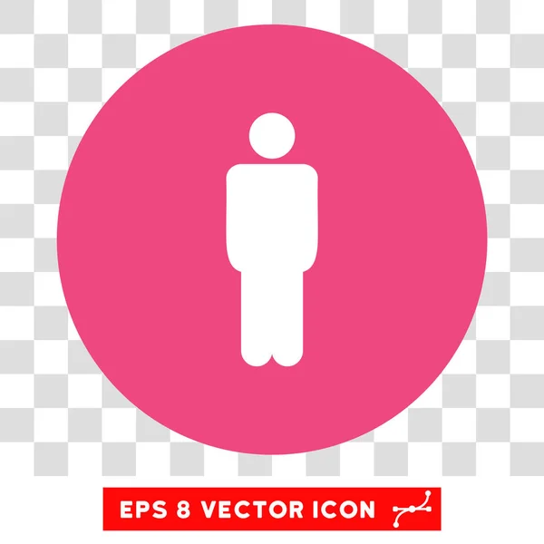 Man Round Vector Eps Icon — Stock Vector