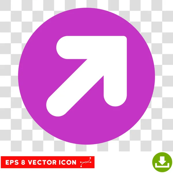 Flecha arriba derecha redonda Vector Eps icono — Vector de stock