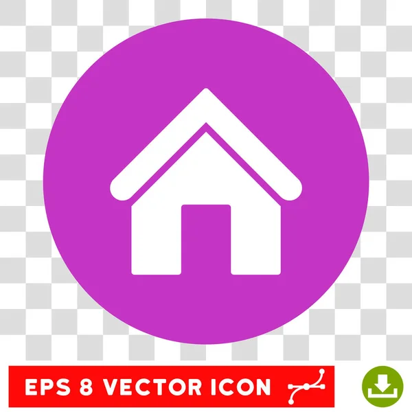 Home Round Vector Eps Icon — Stock Vector