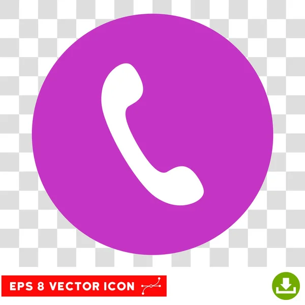 Telefon přijímač kolo vektorové Eps ikonu — Stockový vektor