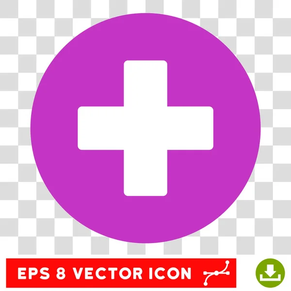 Plus Round Vector Eps Icon — Stock Vector