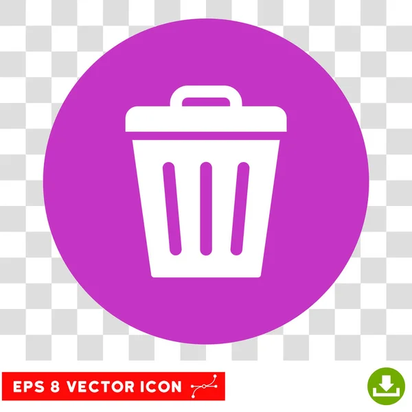 Papelera puede redondear Vector Eps icono — Vector de stock