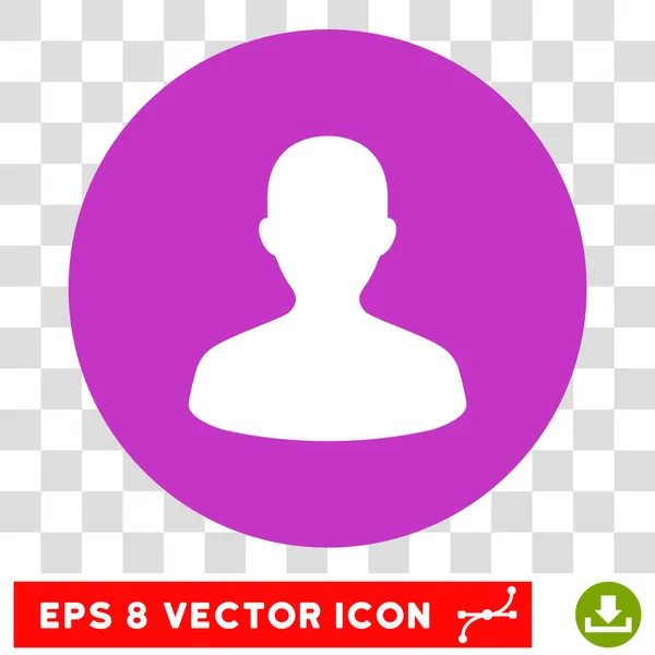 Icône ronde d'Eps de vecteur d'utilisateur — Image vectorielle