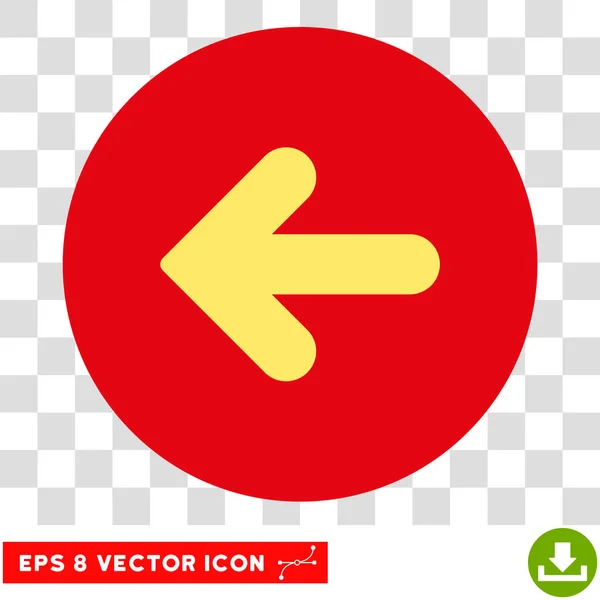 Seta esquerda vetor redondo ícone Eps — Vetor de Stock