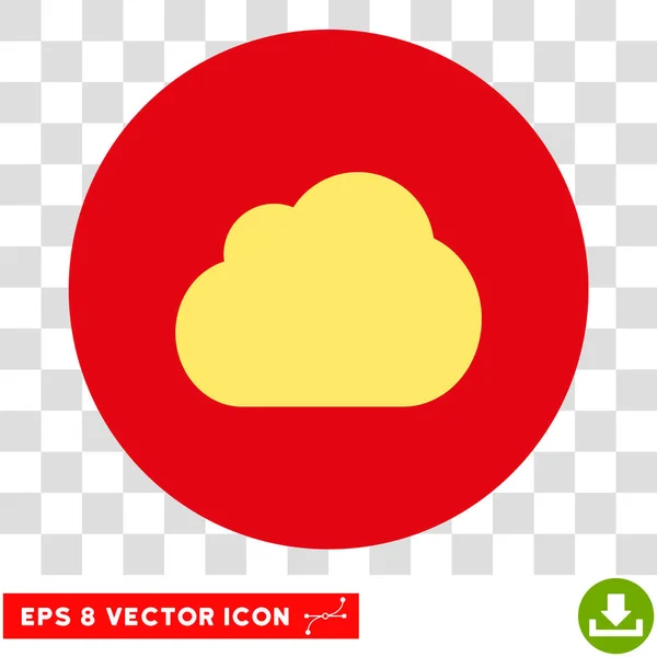 Icona Cloud Round Vector Eps — Vettoriale Stock