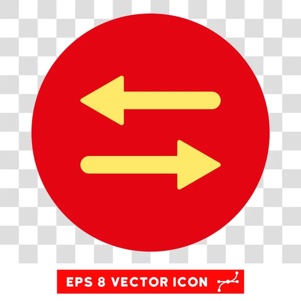 Horizontale Austauschpfeile runde Vektor eps Symbol — Stockvektor