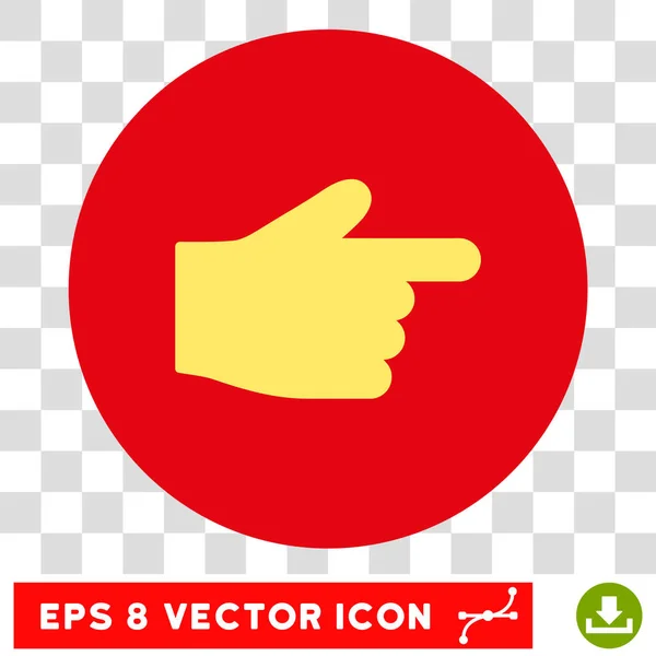 Index Finger Round Vector Eps Icon — Stock Vector