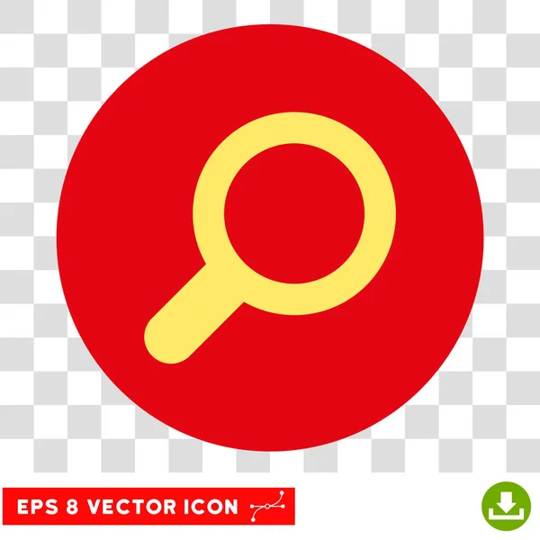 Nagyító nézet eszközzel kerek vektor Eps ikon — Stock Vector