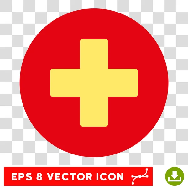 Plus Round Vector Eps Icon — Stock Vector