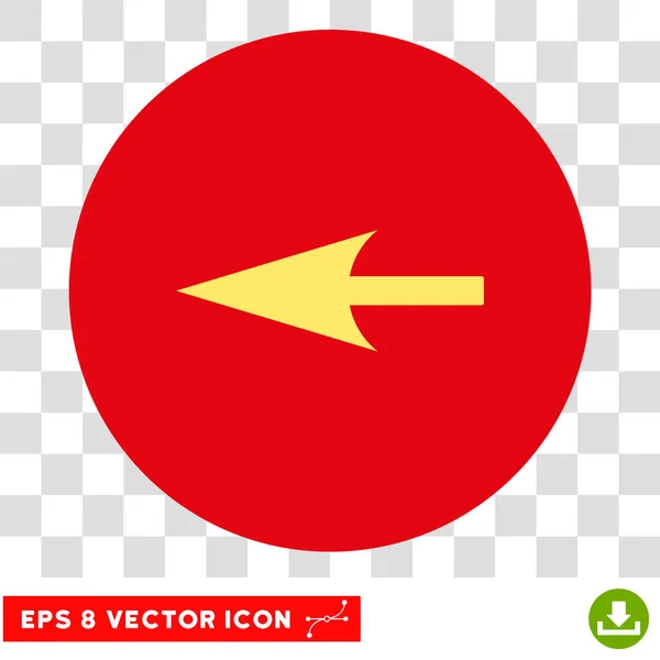 Sharp Left Arrow Round Vector Eps Icon — Stock Vector