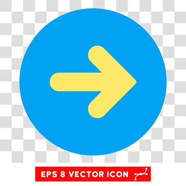 Flèche droite rond vecteur Eps icône — Image vectorielle
