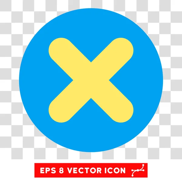 Annuler X-Cross rond vecteur Eps icône — Image vectorielle
