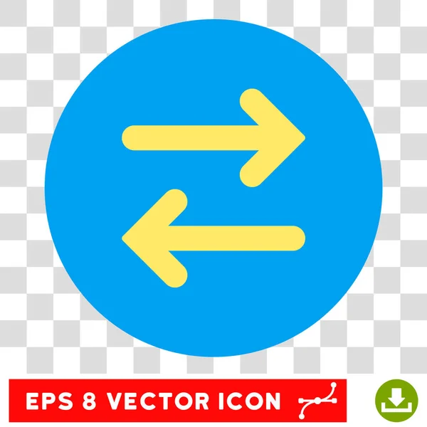 Voltear horizontalmente redonda Vector Eps icono — Vector de stock
