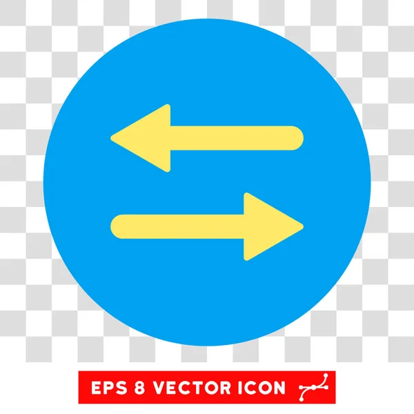 Flèches d'échange horizontales Vecteur rond Eps Icône — Image vectorielle