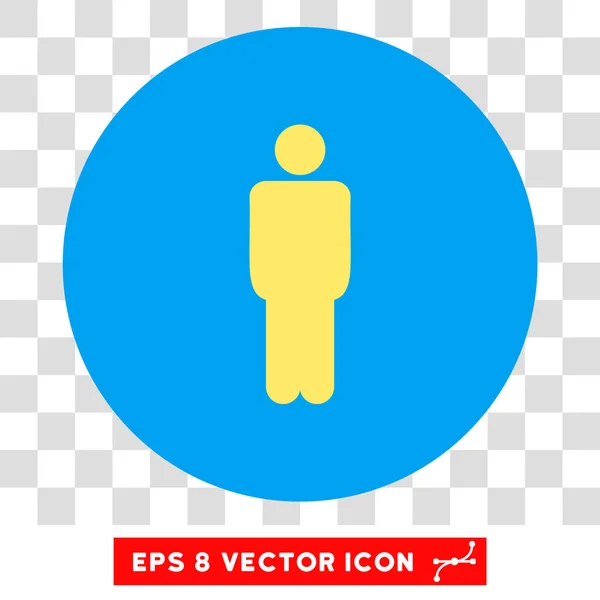 Mann Runde Vektor eps Symbol — Stockvektor