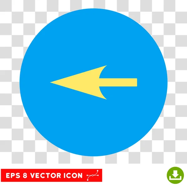 Flecha izquierda aguda redonda Vector Eps icono — Vector de stock