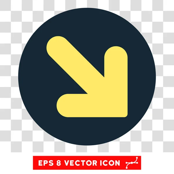 Arrow Down Round Vector Eps Icon — стоковый вектор