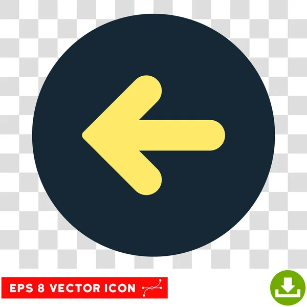 Flecha izquierda redonda Vector Eps icono — Vector de stock