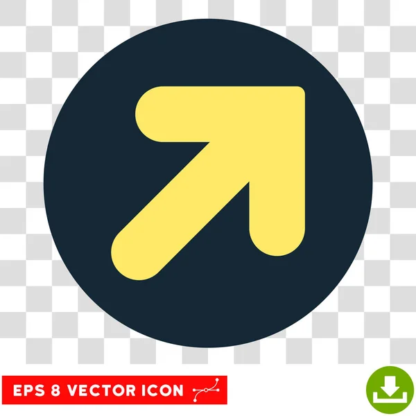 Flecha arriba derecha redonda Vector Eps icono — Vector de stock