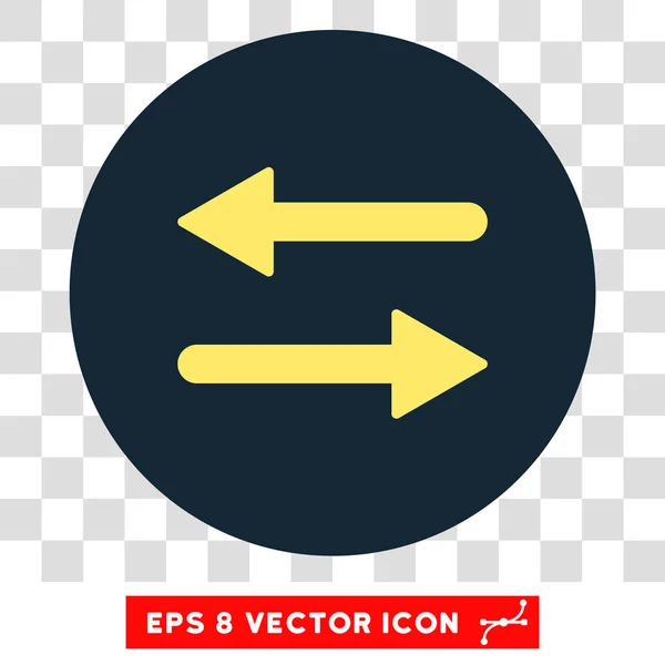 Yatay Exchange okları vektör Eps simgesi yuvarlak — Stok Vektör