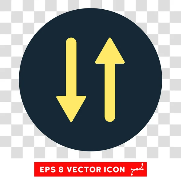 Dikey Exchange okları vektör Eps simgesi yuvarlak — Stok Vektör