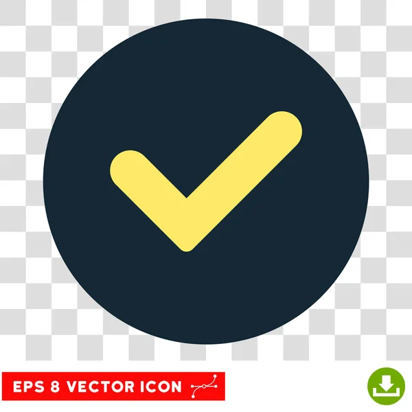 Yes Round Vector Eps Icon — Stock Vector