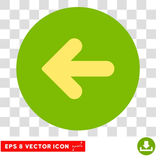 Seta esquerda vetor redondo ícone Eps — Vetor de Stock