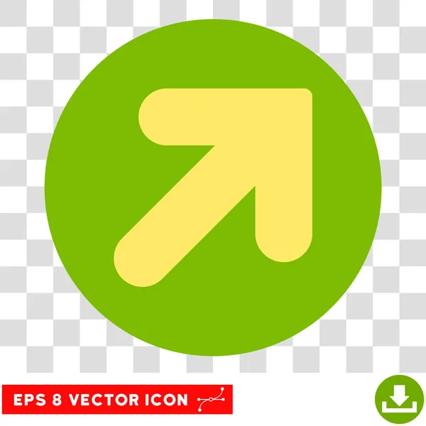 Flecha arriba derecha redonda Vector Eps icono — Vector de stock