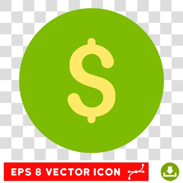 Dollar Round Vector Eps Icon — Stock Vector