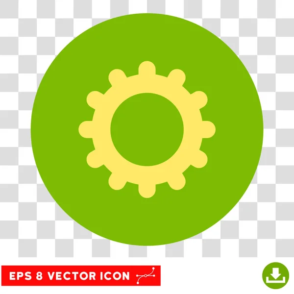Icône Eps de vecteur rond d'engrenage — Image vectorielle