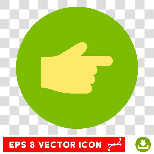 Index Finger Round Vector Eps Icon — Stock Vector