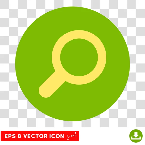 Herramienta de vista de lupa Vector redondo Eps Icono — Vector de stock